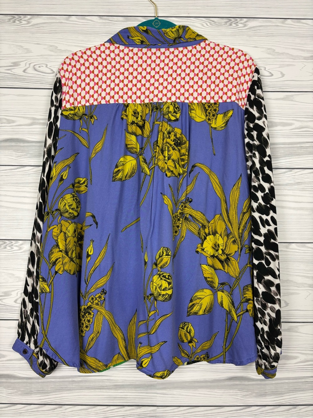 Maeve by Anthropologie Paz contrast button down size 2X multicolor floral - Picture 7 of 9